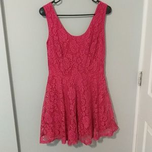 Robin-K M pink lace dress